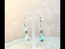 Load and play video in Gallery viewer, Austrian crystal drop earrings in sterling silver