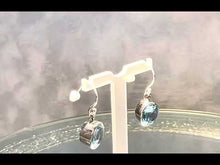 Load and play video in Gallery viewer, Video of blue topaz gemstone earrings
