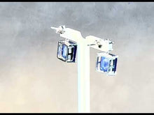Load and play video in Gallery viewer, Blue stud gemstone drop earrings
