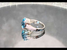 Load and play video in Gallery viewer, Blue topaz gemstone ring