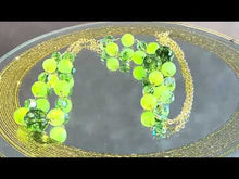 Load and play video in Gallery viewer, Long Beaded gold filled gemstone necklace