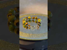 Load and play video in Gallery viewer, Multi color agate and tiger eye bracelet in gold filled
