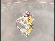 Load and play video in Gallery viewer, Video of three gemstone ring