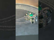 Load and play video in Gallery viewer, Green tourmaline flower pendant necklace