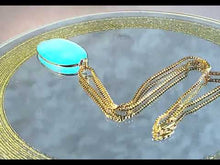 Load and play video in Gallery viewer, Blue Chalcedony gemstone necklace
