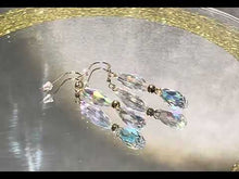 Load and play video in Gallery viewer, Video of Austrian crystal drop earrings