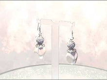 Load and play video in Gallery viewer, Sterling Silver Crystal and Pearl Drop Earrings