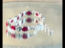 Load and play video in Gallery viewer, natural ruby gemstone tennis bracelet
