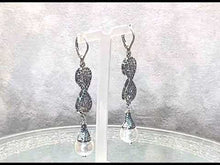 Load and play video in Gallery viewer, Video  of long crystal earrings