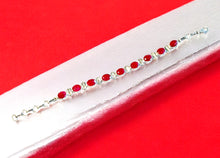 Load image into Gallery viewer, Ruby gemstone bracelet