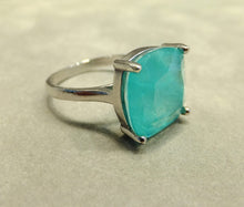 Load image into Gallery viewer, side view of blue tourmaline ring
