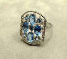 Load image into Gallery viewer, Blue topaz gemstone ring