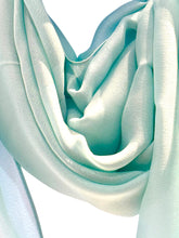 Load image into Gallery viewer, Silk turquoise scarf for women