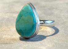 Load image into Gallery viewer, Turquoise gemstone ring in sterling silver