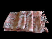 Load image into Gallery viewer, soft pink floral woman's scarf
