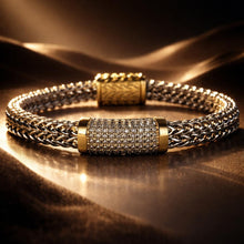 Load image into Gallery viewer, Crystal two tone bracelet