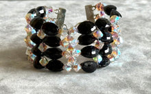 Load image into Gallery viewer, woven cuff statement gemstone bracelet
