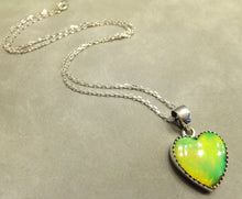 Load image into Gallery viewer, Aurora Opal heart necklace
