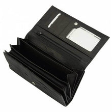 Load image into Gallery viewer, Black Italian leather wallet