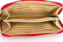 Load image into Gallery viewer, Red Italian leather wallet