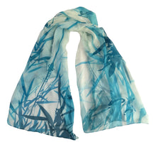 Load image into Gallery viewer, Blue print Silk scarf
