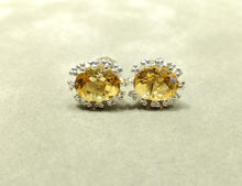 Load image into Gallery viewer, Citrine stud earrings