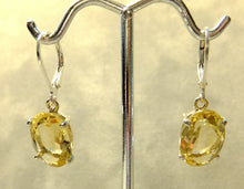 Load image into Gallery viewer, Oval citrine drop gemstone earrings