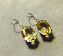 Load image into Gallery viewer, Citrine drop gemstone earrings