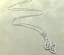 Load image into Gallery viewer, Sterling silver crystal necklace