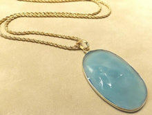 Load image into Gallery viewer, Bkue chalcedony necklace