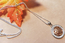 Load image into Gallery viewer, Two tone rose gold and sterling silver necklace