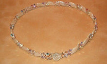 Load image into Gallery viewer, White Freshwater Pearls and Swarovski Crystal choker style necklace in Sterling Silver - butlercollection