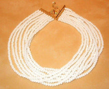 Load image into Gallery viewer, White Crystal Mutli strand necklace - butlercollection