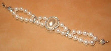 Load image into Gallery viewer, Mother of Pearl and Swarovski Crystal Woven Bracelet - butlercollection