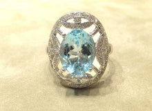 Load image into Gallery viewer, Blue topaz ring