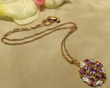 Load image into Gallery viewer, Golden amethyst necklace
