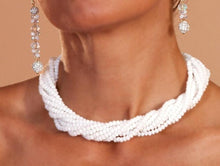 Load image into Gallery viewer, White Crystal Mutli strand necklace - butlercollection
