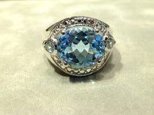 Load image into Gallery viewer, Blue topaz gemstone ring
