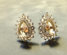 Load image into Gallery viewer, Pink stud earrings for a bride