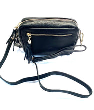Load image into Gallery viewer, Small black leather bag