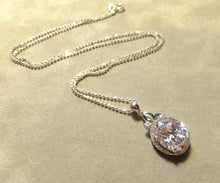 Load image into Gallery viewer, Cubic zirconia necklace in sterling silver