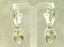 Load image into Gallery viewer, Green Amethyst Hoop earrings
