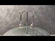 Load and play video in Gallery viewer, white  Pearl and Sterling Silver Drop Earrings

