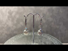 Load and play video in Gallery viewer, white  Pearl and Sterling Silver Drop Earrings