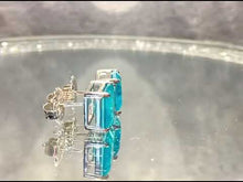 Load and play video in Gallery viewer, Video of Paraiba Tourmaline stud earrings