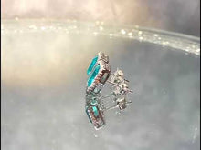 Load and play video in Gallery viewer, Video of stud Paraiba tourmaline earrings