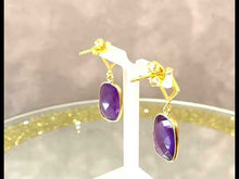 Load and play video in Gallery viewer, Video of amethyst earrings