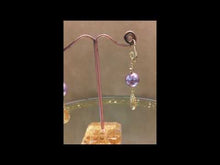 Load and play video in Gallery viewer, Purple mother of pearl drop earrings