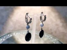 Load and play video in Gallery viewer, Black-onyx-earring-thebutlercollection