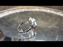 Load and play video in Gallery viewer, Blue topaz and sterling silver ring